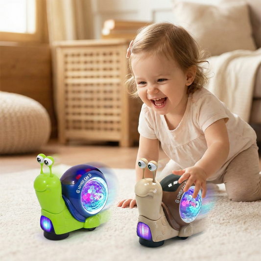 Leuchtende und Musik Spielende Schnecke Krabbelspielzeug