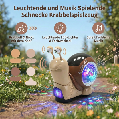 Leuchtende und Musik Spielende Schnecke Krabbelspielzeug