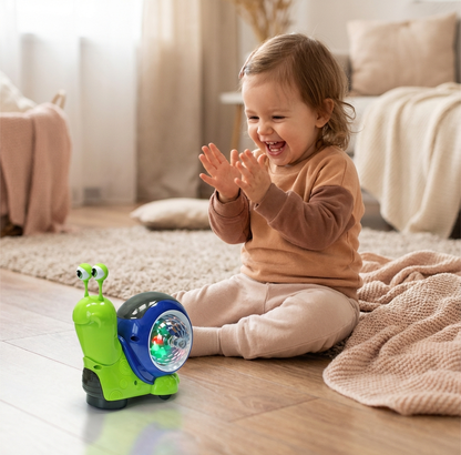 Leuchtende und Musik Spielende Schnecke Krabbelspielzeug