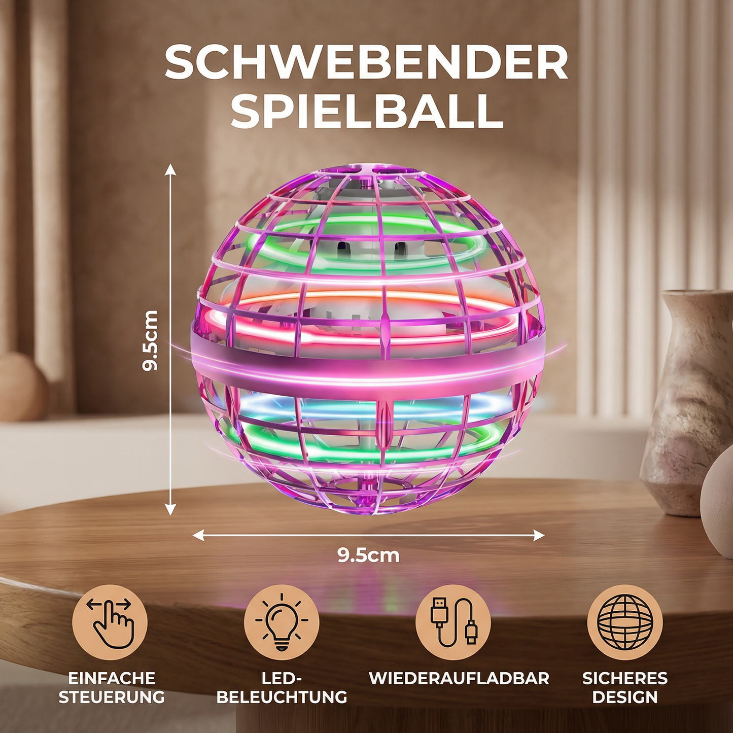 Schwebender Spielball