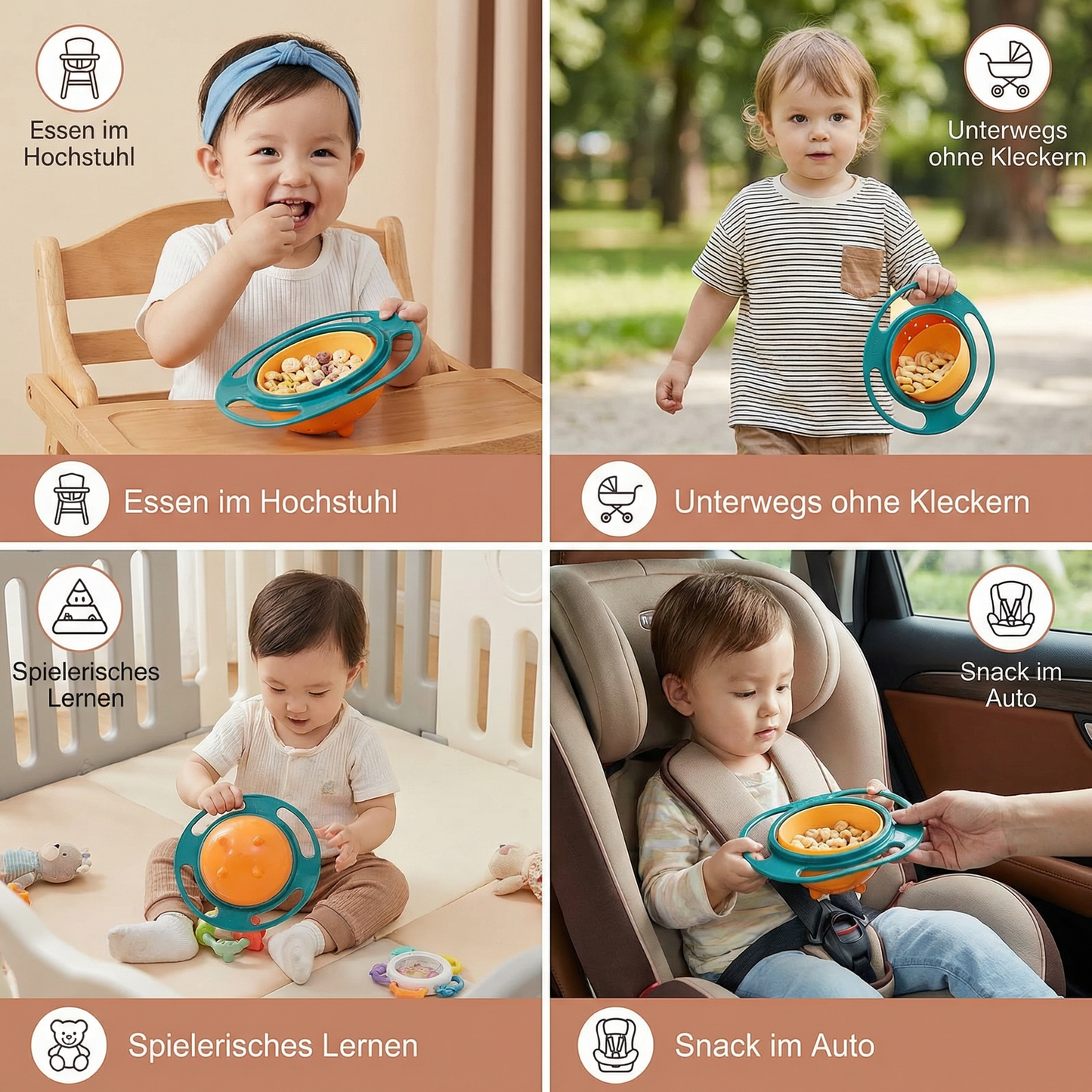 Auslaufsichere Babyschüssel – Essen ohne Kleckern