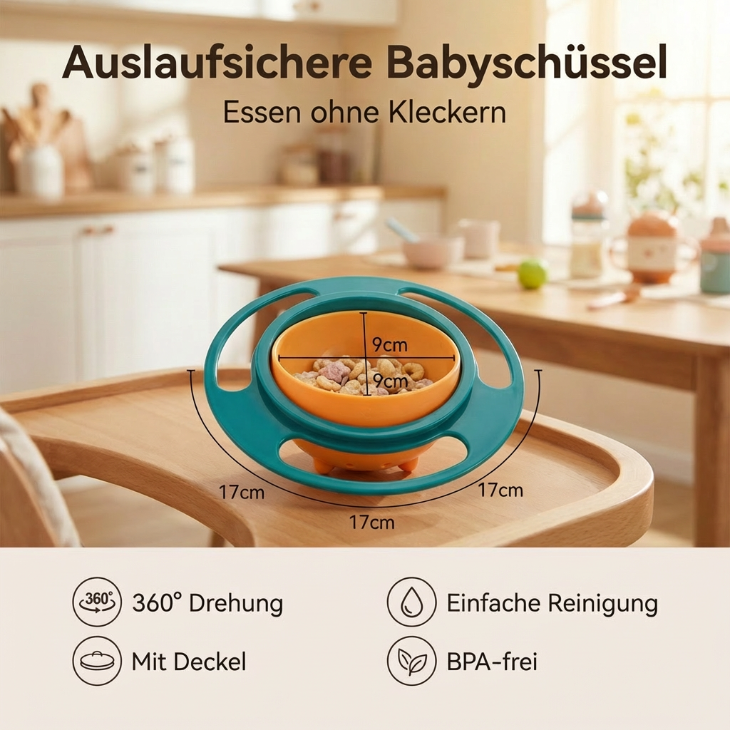 Auslaufsichere Babyschüssel – Essen ohne Kleckern