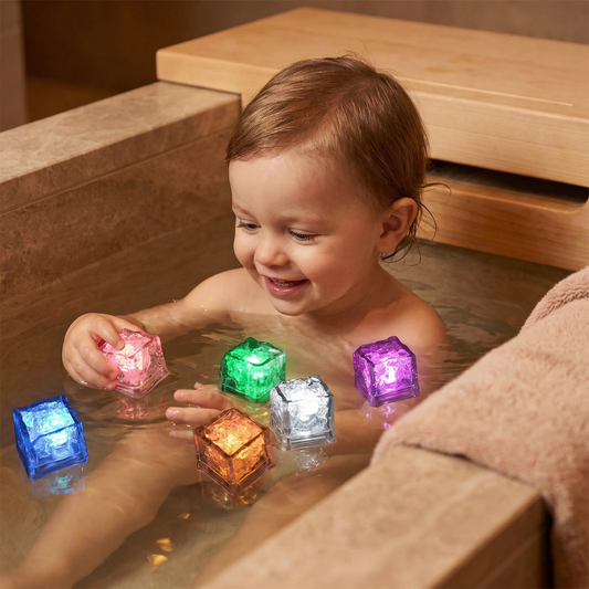 Aufleuchtende Bade Würfel Spielzeug für Kinder 6er Set