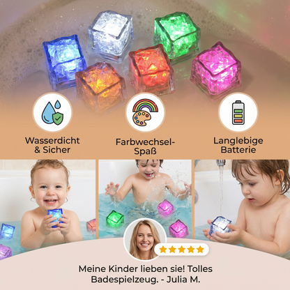 Aufleuchtende Bade Würfel Spielzeug für Kinder 6er Set
