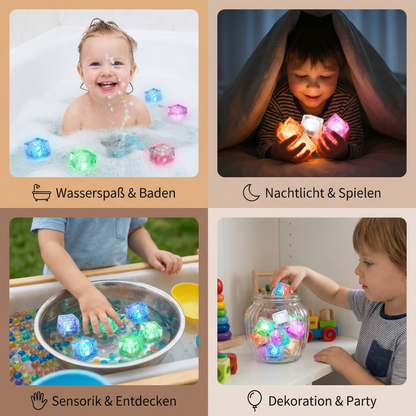 Aufleuchtende Bade Würfel Spielzeug für Kinder 6er Set
