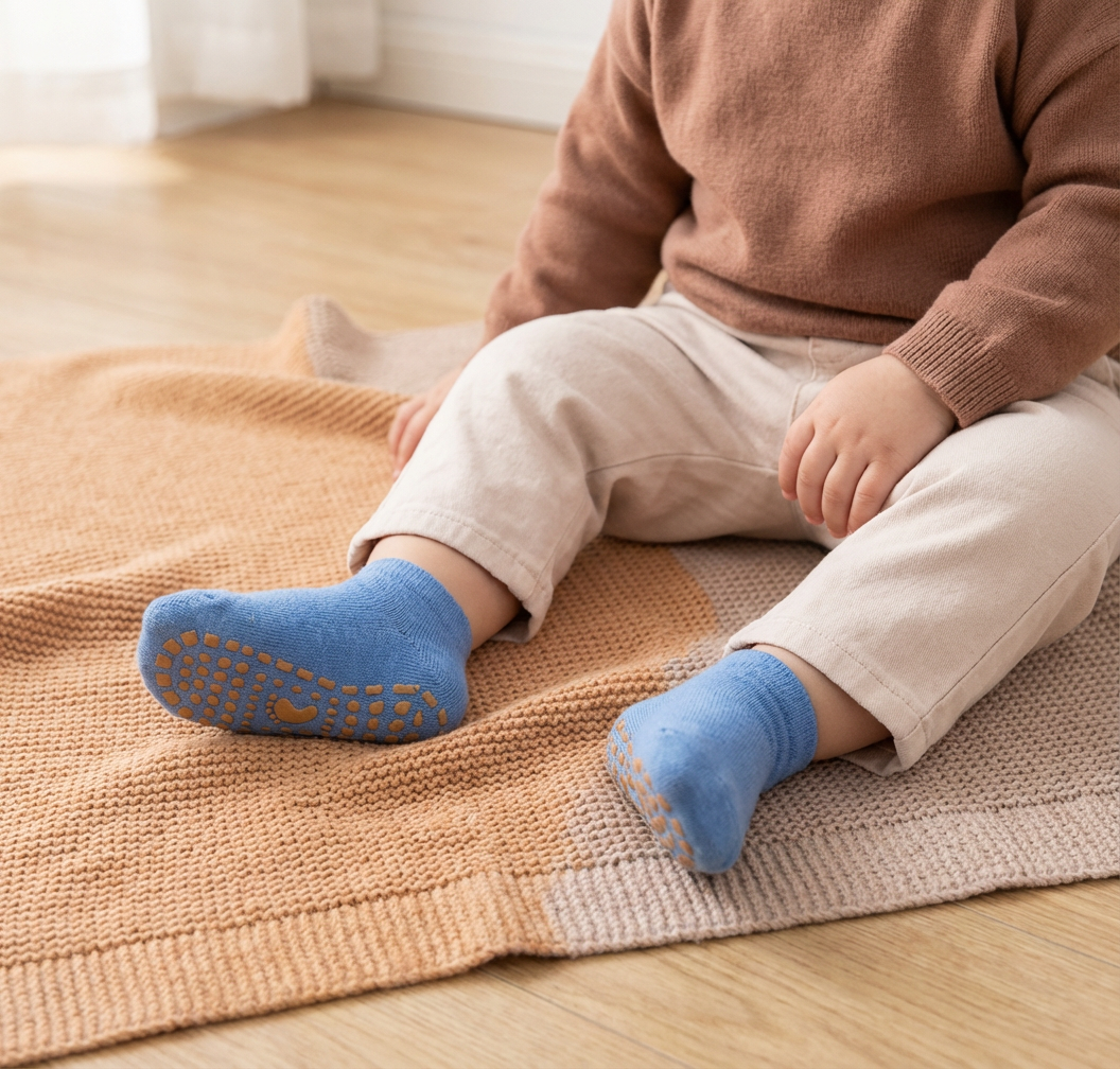 Sichere Anti-Rutsch Socken Schuhe für Kinder