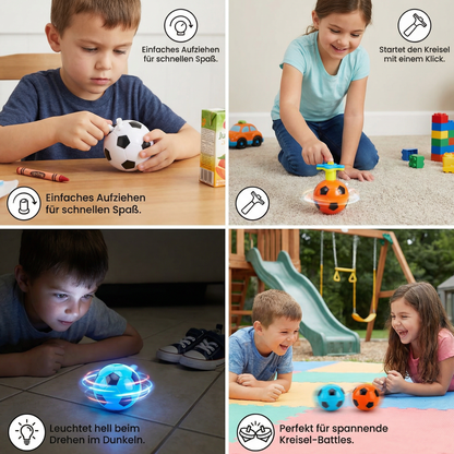 Leuchtender LED Fußball Kreisel