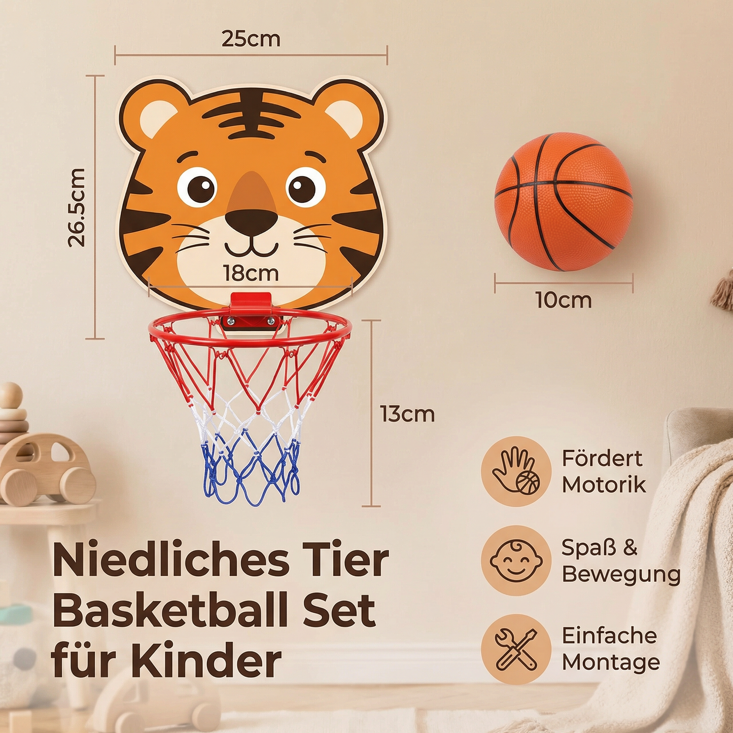 Niedliches Tier Basketball Set für Kinder