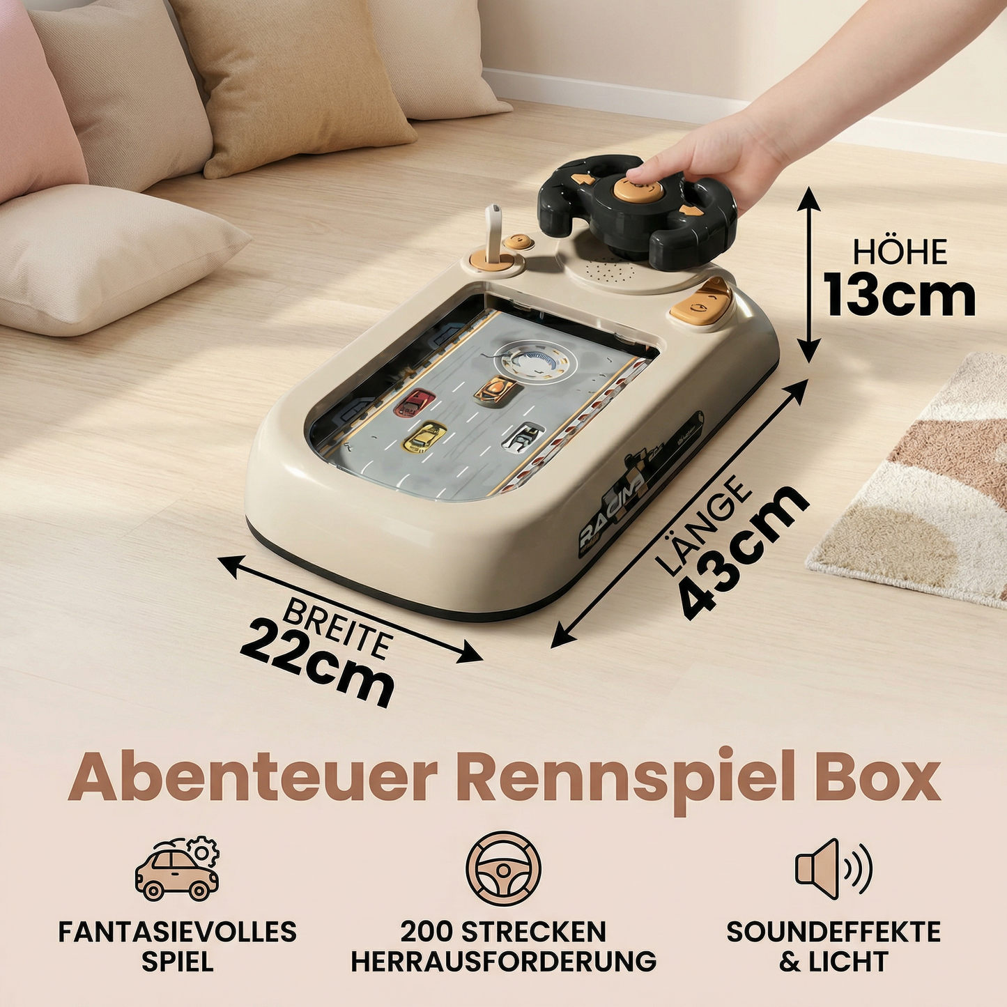 Abenteuer Rennspiel Box für Kinder
