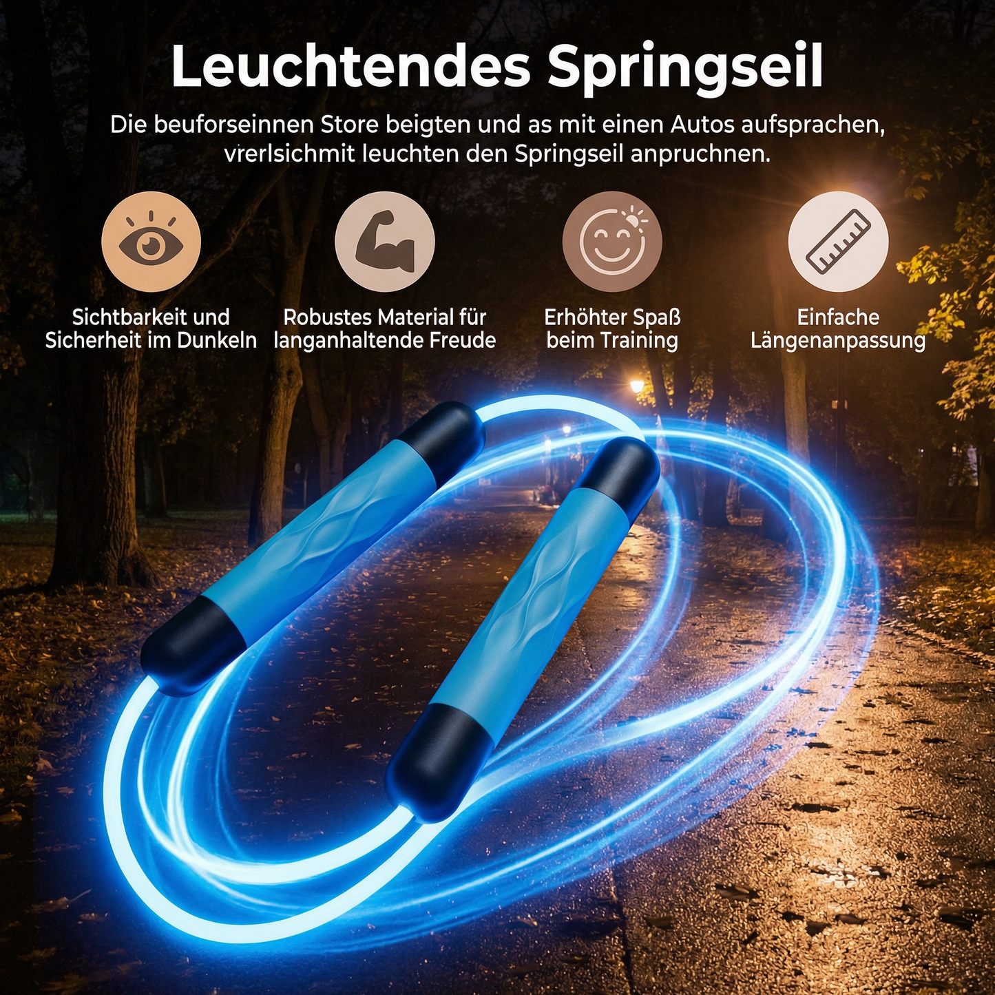 Leuchtendes Springseil